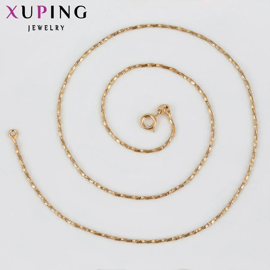 Xuping, модное ожерелье, дизайн, большое длинное ожерелье, позолоченное, для женщин, мужчин, цепь, ювелирное изделие, подарок 42532