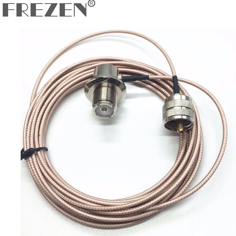 Coaxial Cable UHF/PL-259 Male to Female for YAESU for ICOM for KENWOOD Mobile Radio Walkie Talkie Antenna Pink 5 Meter
