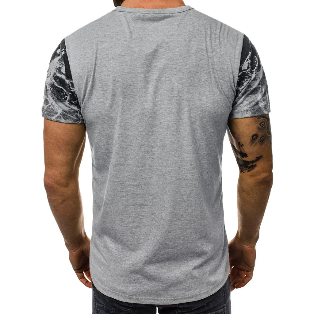 Спортивная мужская футболка с коротким рукавом THE LOOK Мужская для бега принтом