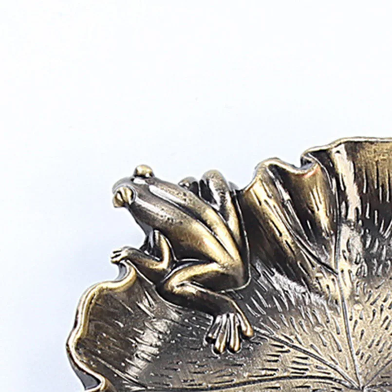 1 шт. сплав бронза винтажный Стиль подставка для кружки диаметр 9 см Лягушка сидит