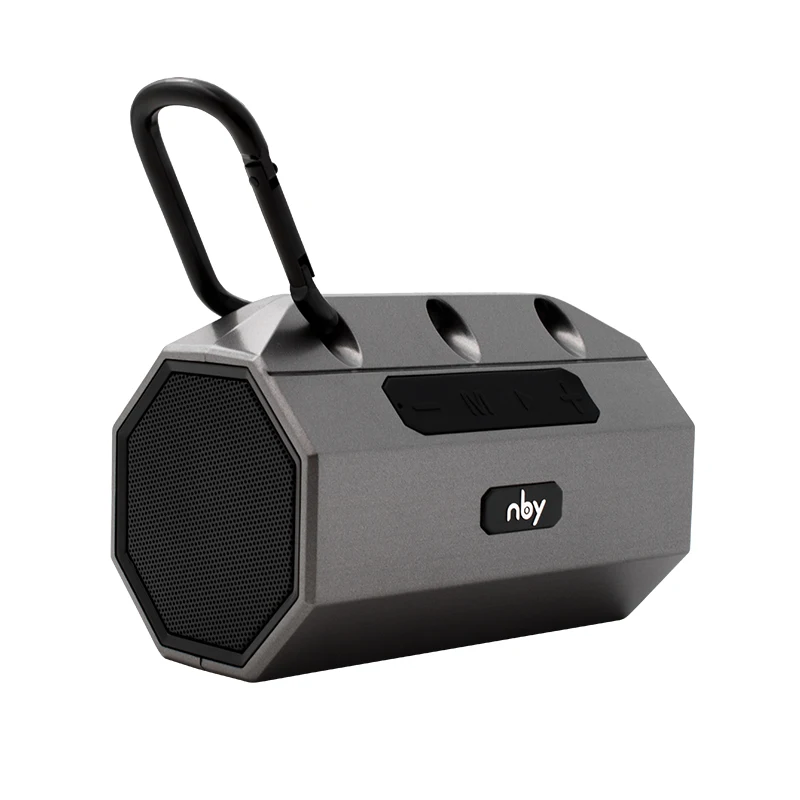 Gray NBY 2290 Портативный Bluetooth динамик мини беспроводной динамик с микрофоном бас IPX6 Водонепроницаемый Открытый динамик Поддержка FM TF карта - Цвет: Gray