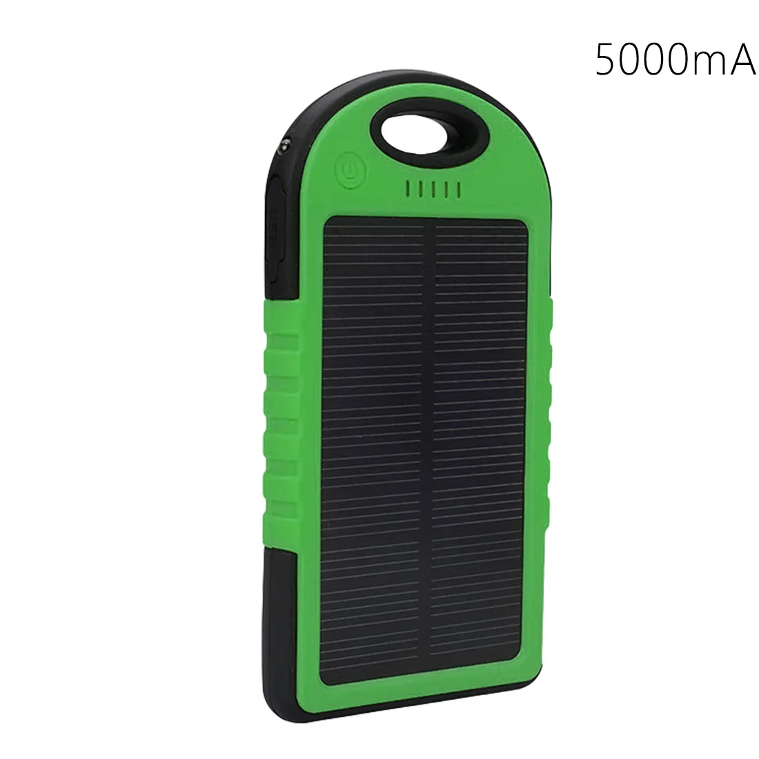 green and black Водонепроницаемый внешний аккумулятор на солнечной батарее, 5000 мА/ч, Двойной внешний USB порт, полимерный аккумулятор, зарядное устройство, светильник для улицы - Цвет: green and black