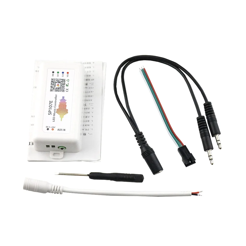 SP107E светодиодный контроллер Wi-Fi Bluetooth Pixel IC SPI музыка по телефону приложение для WS2812 SK6812 SK9822 RGBW APA102 LPD8806 полосы DC5-24V