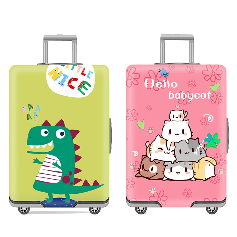 Чехол для чемодана с мультяшным животным путешествий 18 32 дюймов Эластичный