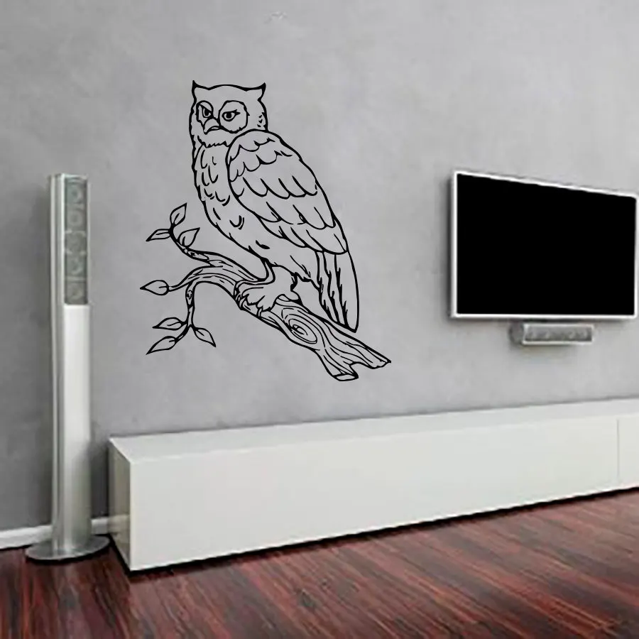 

ZOOYOO Owl On The Branch Wall Sticker Home Decor Living Room PVC Animal Wall Decals Art Murals Kids Room Nursery Wallpaper