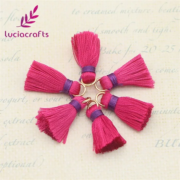 Rose red 10pcs Lucia crafts 20 мм разноцветные варианты кисточка для ручной работы DIY материалы 10 шт/15 шт CI0203 - Цвет: Rose red 10pcs