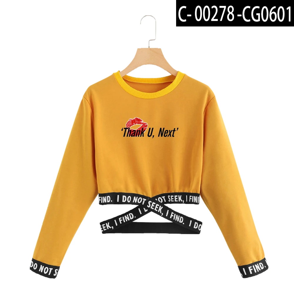 Yellow Сексуальный стильный billie Singer крутой kpop Свитшот летний Ariana Grande женский крутой shawn mendes модный уличная одежда - Цвет: Yellow