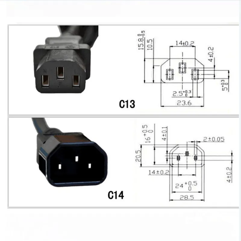 LBSC IEC 320 C14 папа 3 x C13 Женский Y кабель питания сплиттера 1ft | Электроника