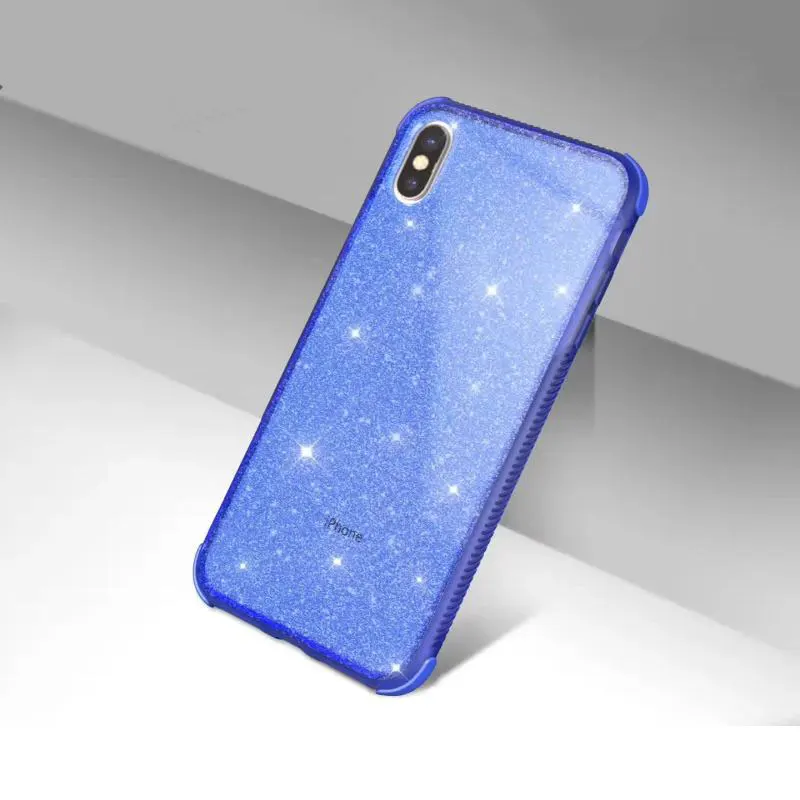 Черные красные синие чехлы из ТПУ для iPhone X 8 8Plus 7 7Plus 6 6s Plus защита на 360 градусов