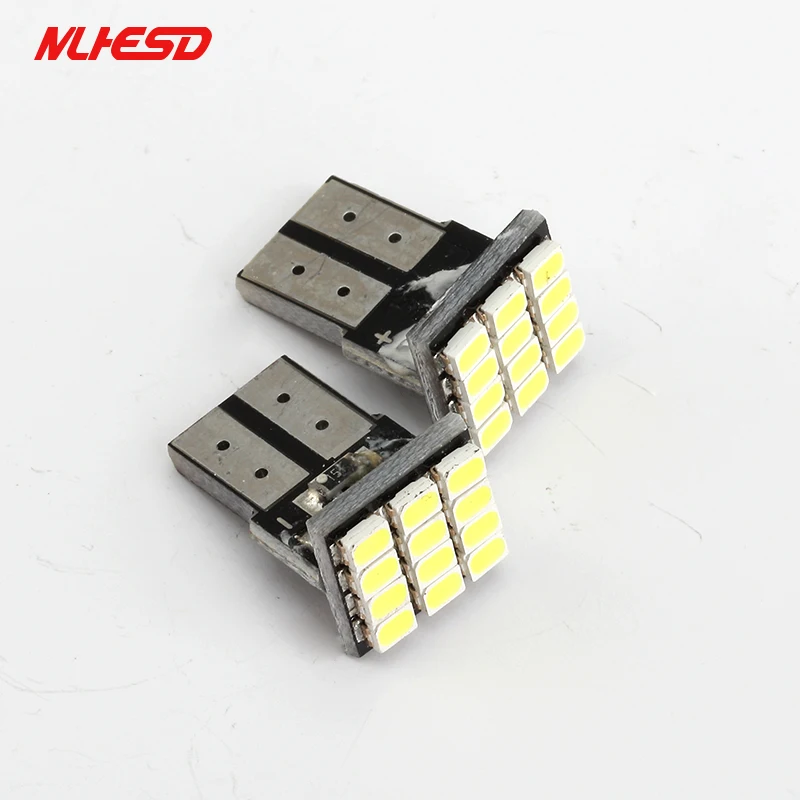 

10PCS Corner-Lamp Wedge License-Plate Lamp Dashboard-Bulbs Parking-Light Bulb T10 W5W Canbus 1206 12SMD Marker Wedge Lamp white
