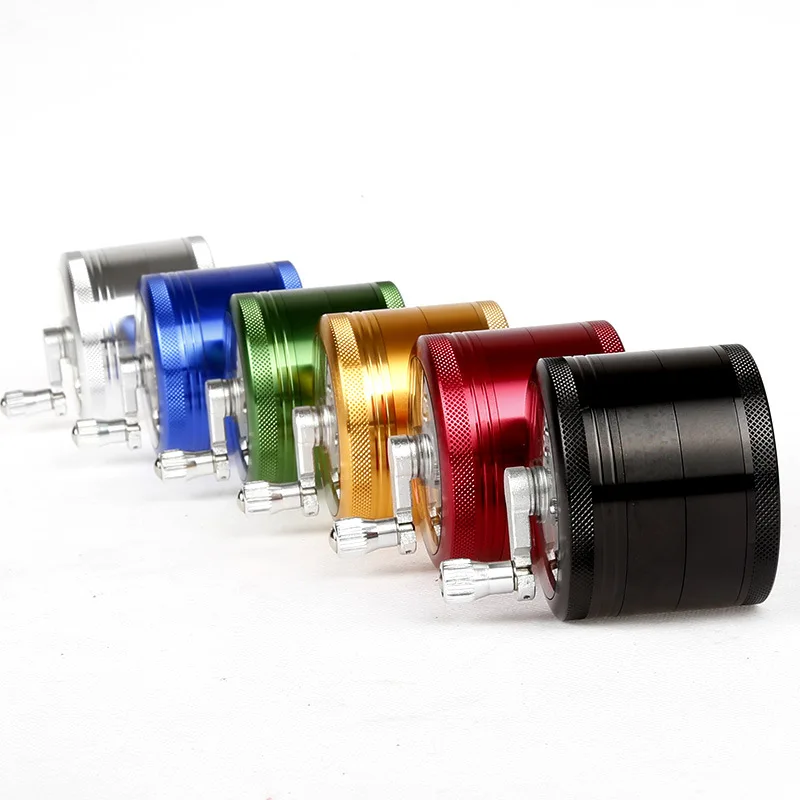 Новый 4-слойный 63 мм ручной измельчитель травы из алюминиевого сплава мельница