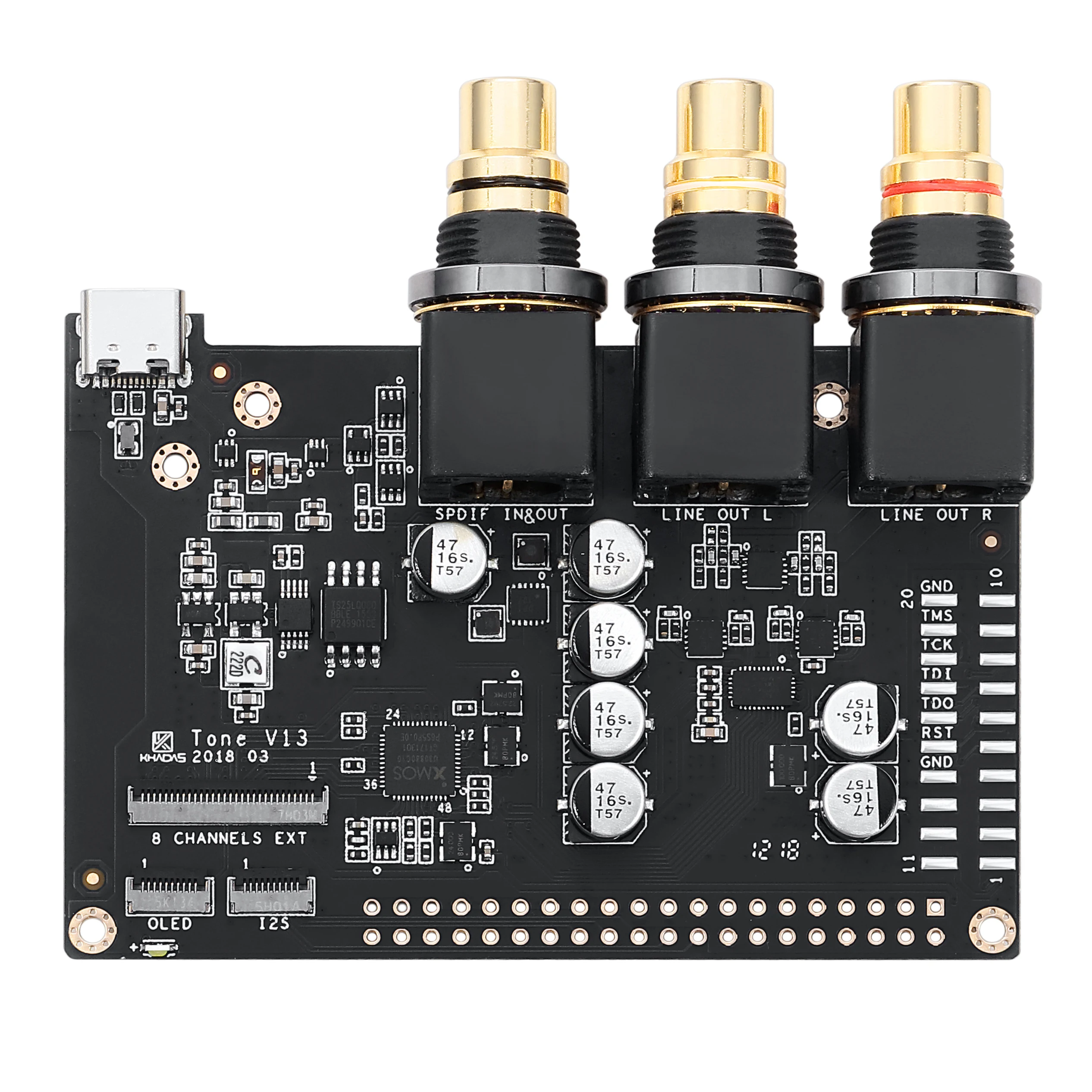 Tone Board Khadas Hi Res аудио USB DAC с чипом 32 битная ES9038Q2M XMOS XU208 Android/Linux Windows/ Mac/Raspberry pi 3