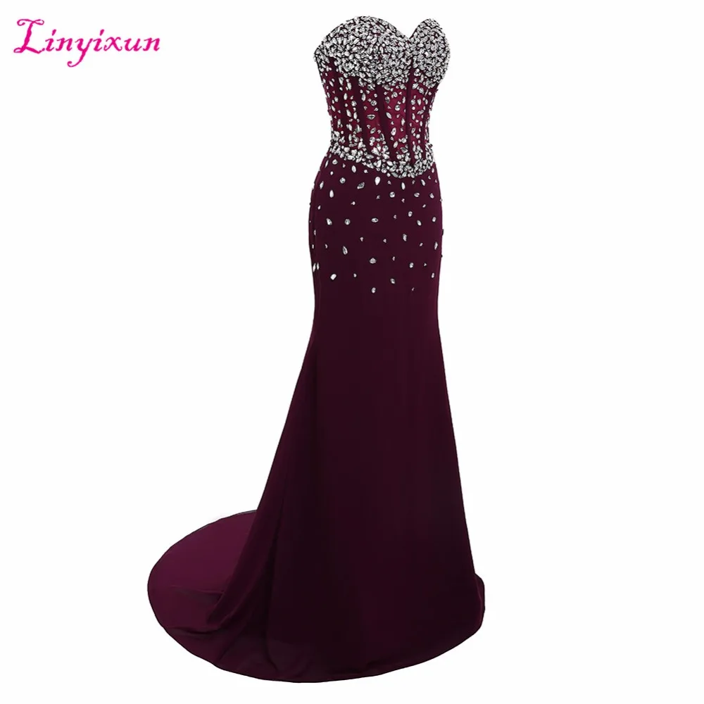Linyixun реальное фото сексуальные длинные платья русалки для выпускного вечера 2020
