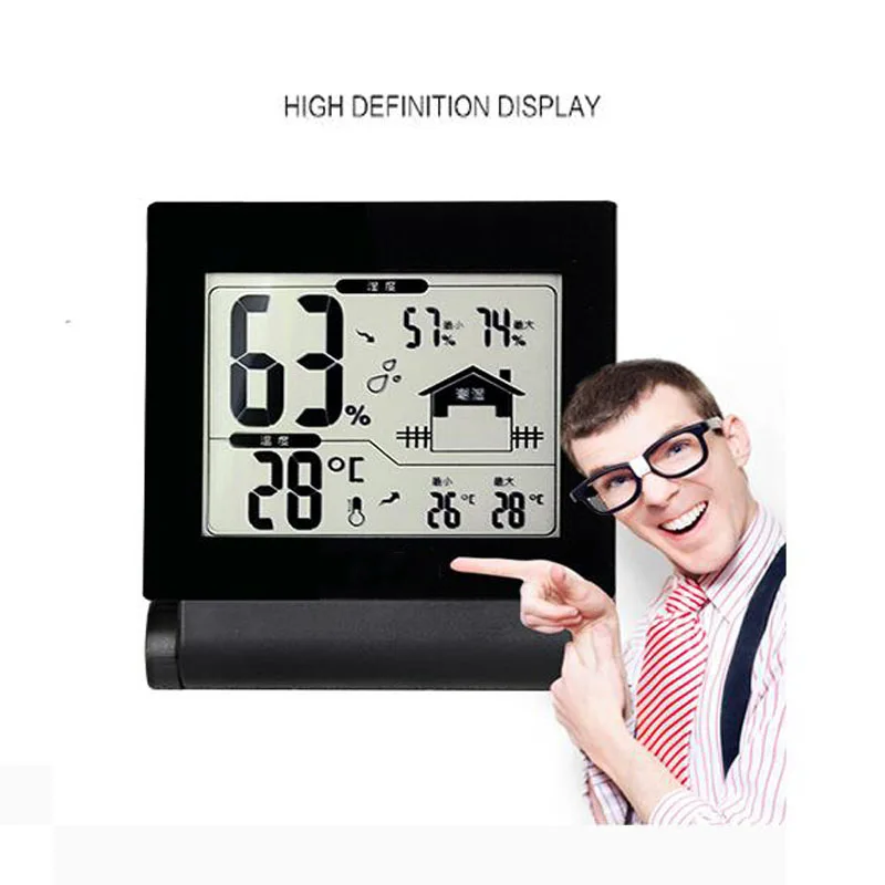 Electronic Temperature And Humidity Monitor Multi-Function Indoor Outdoor Thermometer Hygrometer Measuring Tool | Инструменты