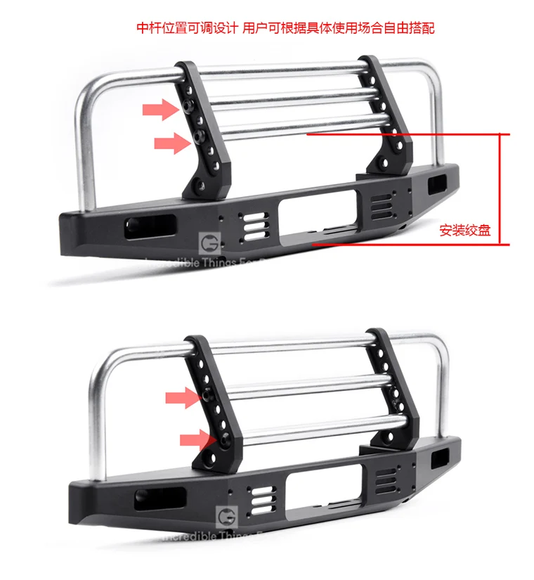 GRC металлический передний бампер для TRX4 SCX10 90046 90047|Детали и аксессуары| |