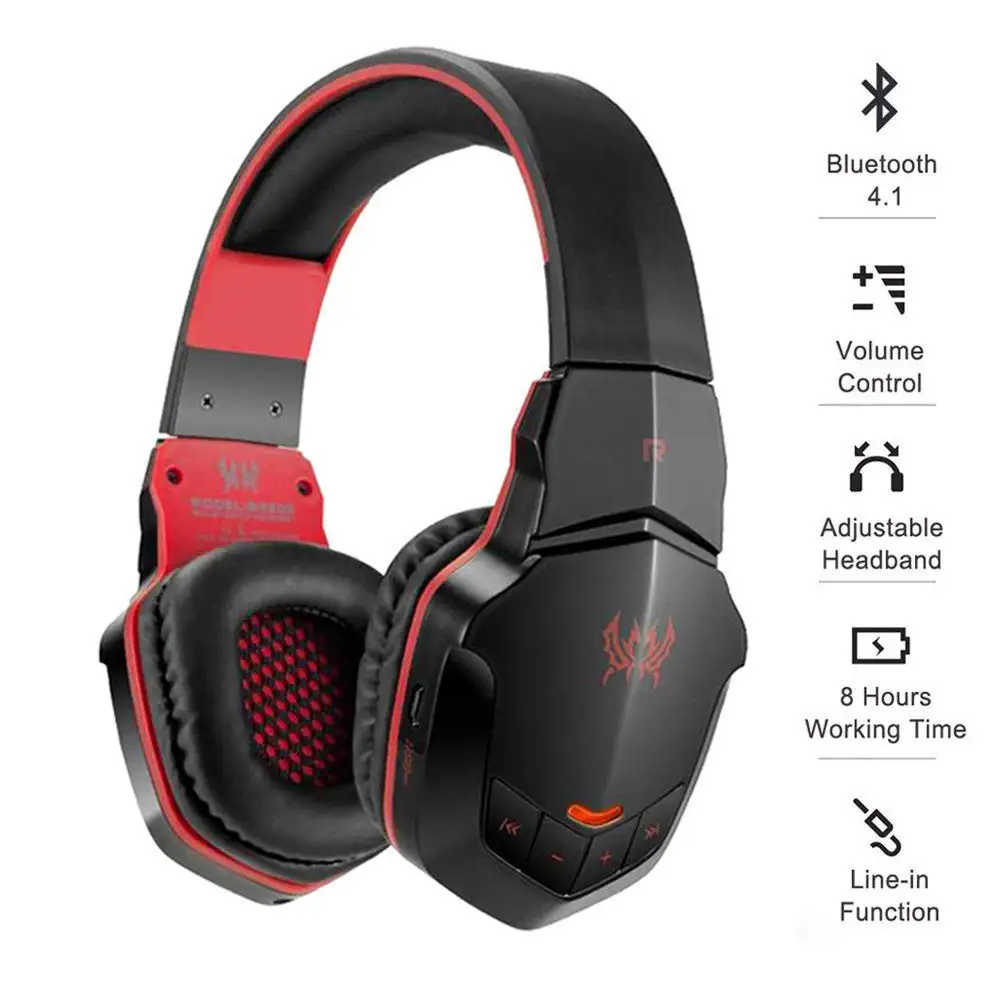 KOTION EACH B3505 беспроводные Bluetooth наушники игровые гарнитуры PC Gamer наушники с микрофоном светодиодный светильник для смартфонов