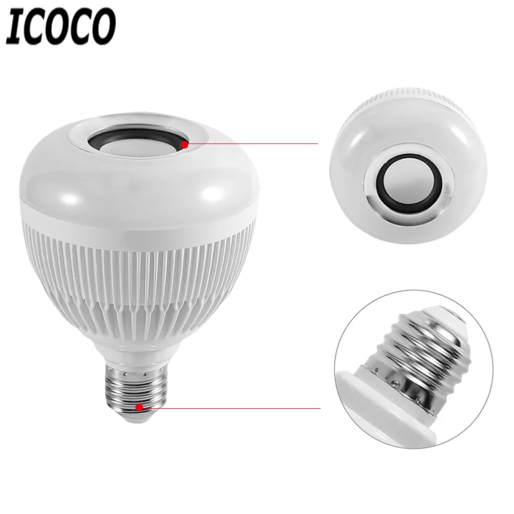ICOCO 2017 умный беспроводной Bluetooth 12 Вт 28 LED стерео аудио динамик RGB цветная