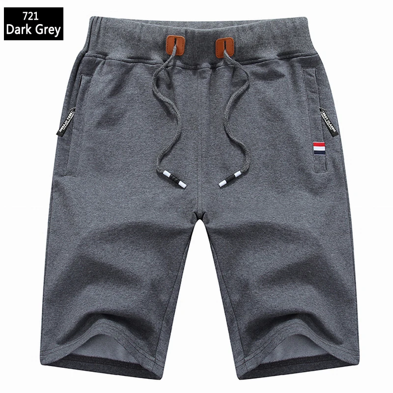 7084-dark grey New Men's Shorts Summer Mens Beach Shorts Cotton Casual outwear sports gym joggers running Male Shorts homme Brand Clothing - Цвет: 7084-dark grey