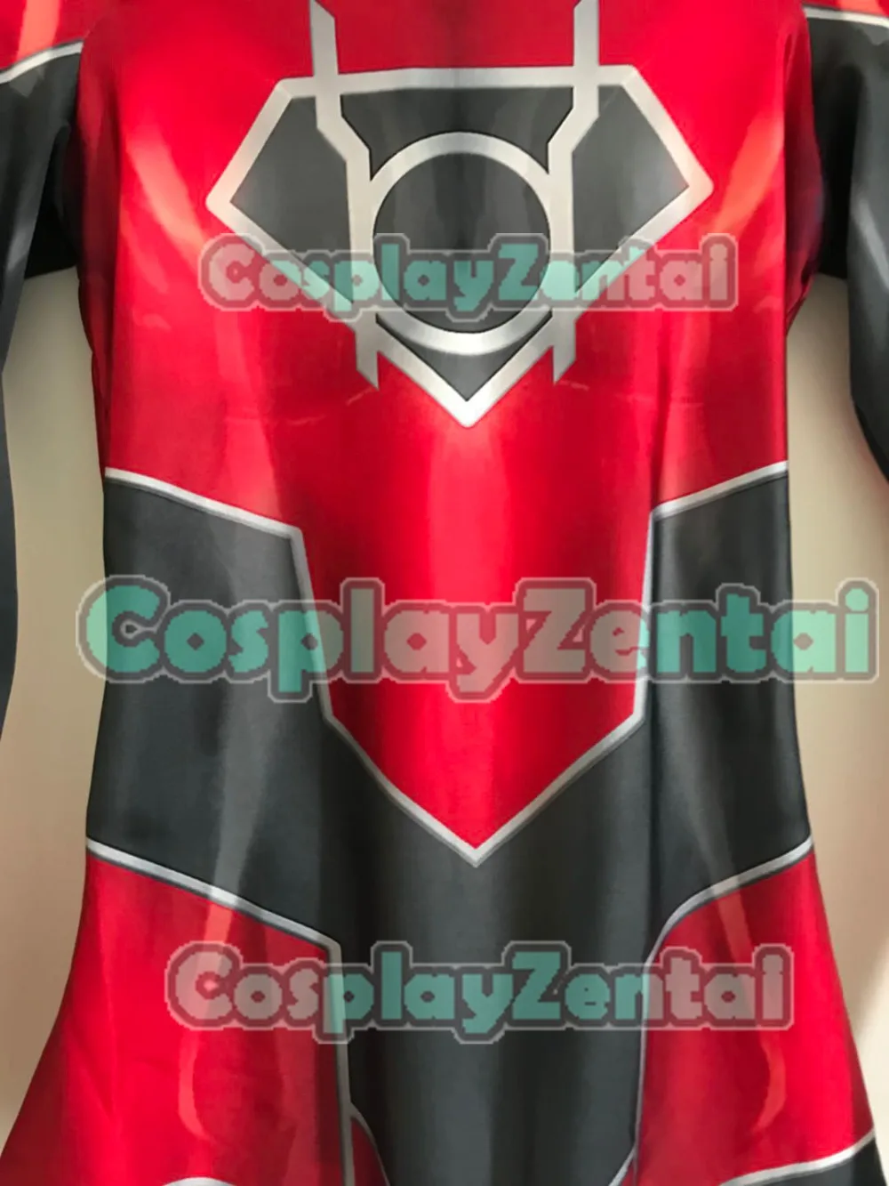 Красный женский костюм для косплея с принтом DyeSub из спандекса зентай кошки