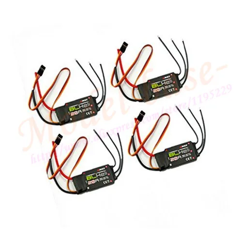 4x Emax mt2204 II 2300kv охлаждения бесщеточный Двигатель и blheli программа 20A ESC + 20 пар 2.0 мм