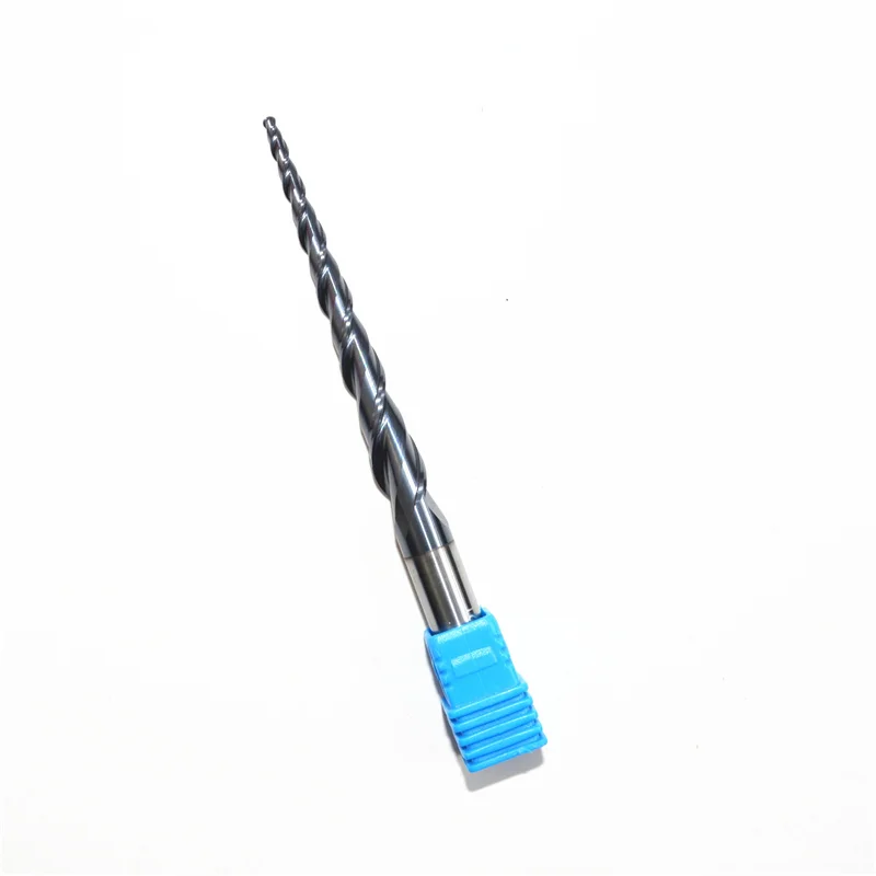 D8mm* R1* 60C* 100L, HRC55 CNC TiALN твердосплавные концевые фрезы, деревообрабатывающие конические фрезы, 2 флейты Коническое шаровое Фрезерование резак - Длина режущей кромки: 1 piece