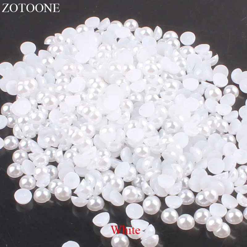 ZOTOONE 1000 шт 6 мм AB цвета плоская задняя сторона клея на стразы жемчужные бусы
