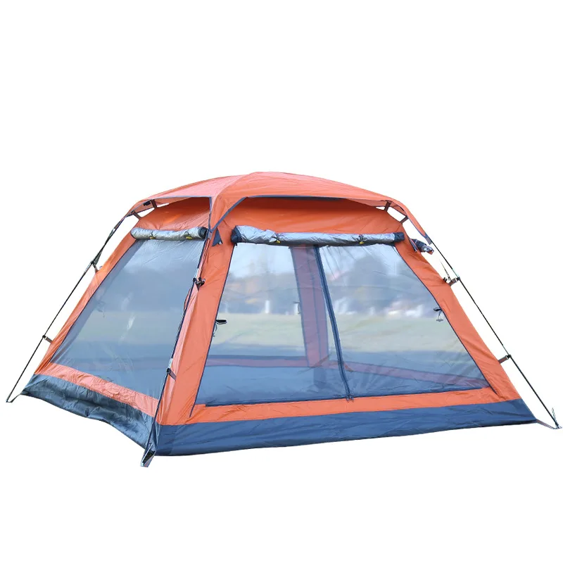 Pop Up 4 Door Corners Person Camping Tent Square Top Waterproof Windproof Large Space Automatic Instant Family | Спорт и развлечения