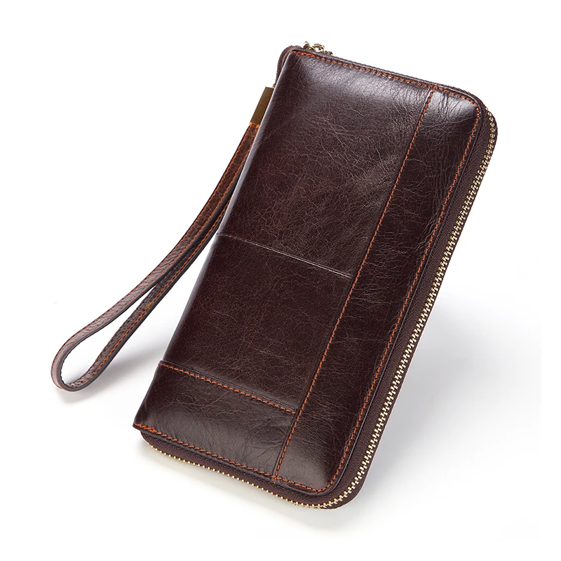 2019 модные кошельки из натуральной кожи фирменный мужской кошелек длинный клатч