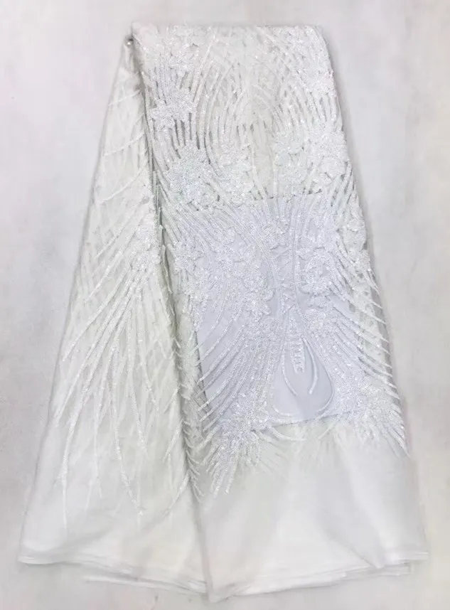 2018 высококлассная африканская чистая шампанское пайетки кружевная ткань