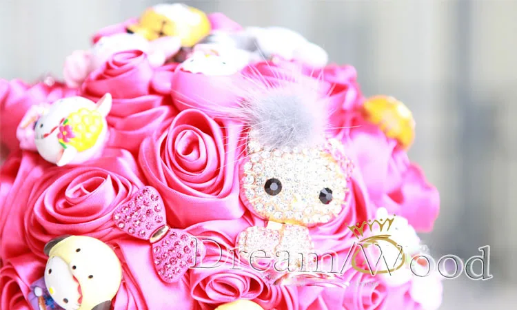 Свадьба аксессуары холдинг цветы роза своими руками diamand брошь кристалл hello kitty