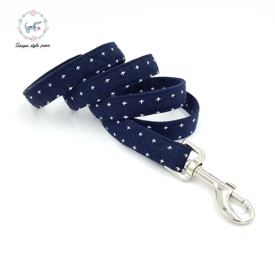 Синий ошейник и поводок для собак с галстуком бабочкой регулируемое ожерелье из