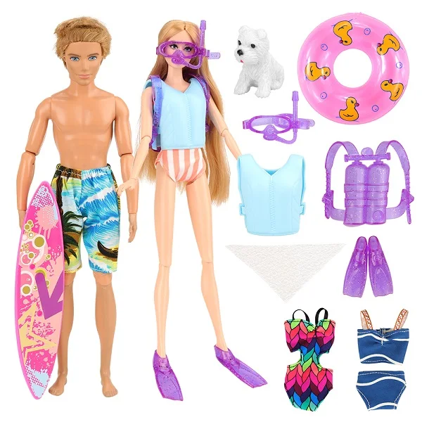 11 Items No doll Новейшая Горячая Ручная работа высокого качества детские аксессуары Одежда для кукол наряд платье для Барби Одежда для Кена кукла лучший подарок на день рождения DIY - Цвет: 11 Items No doll