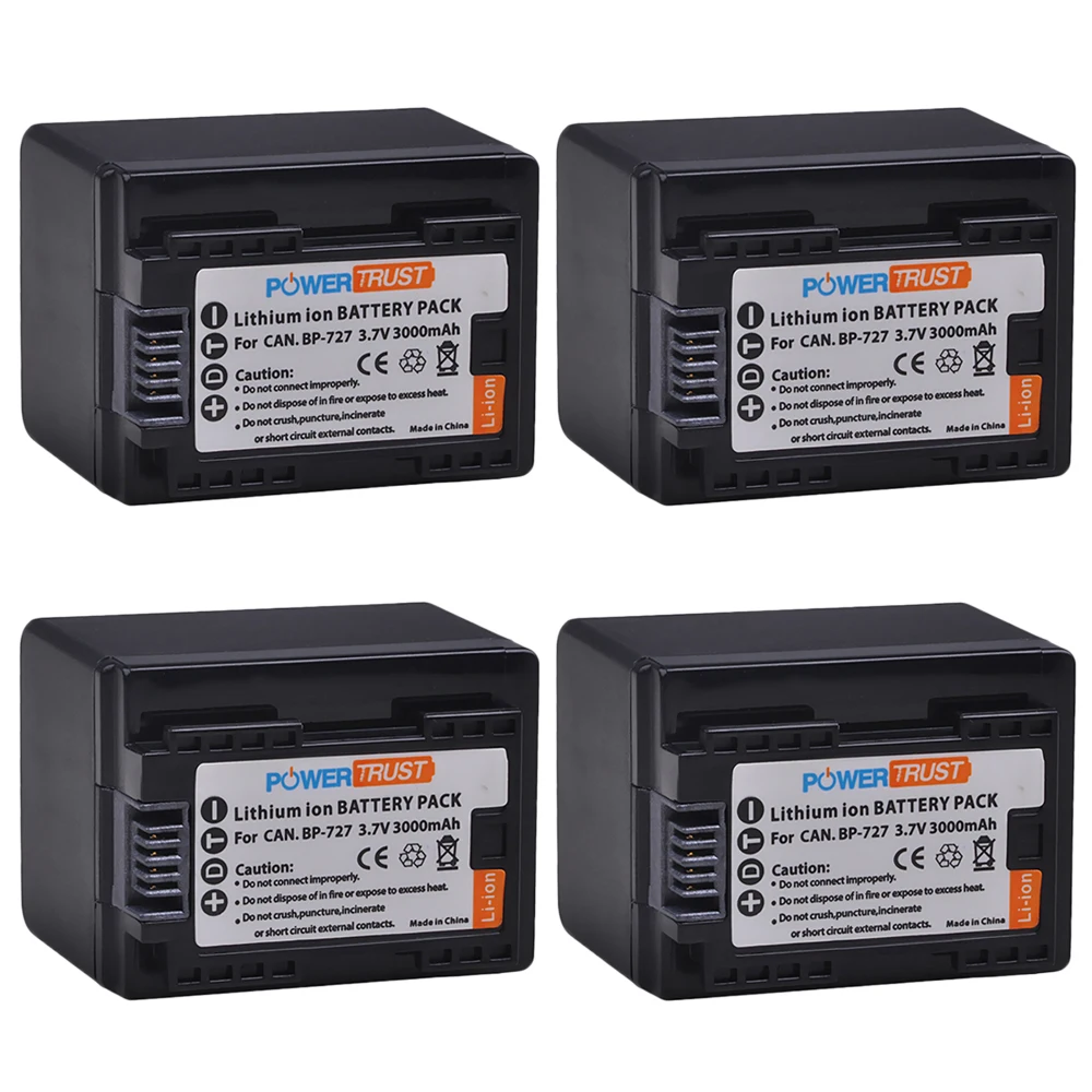 1X 3.7V 3000mAh BP-727 BP727 BP 727 Battery for Canon VIXIA HF R30 M50 M52 500 M56 M506 R30032 R36 R38 R306 R400 R500 R600 R60 |
