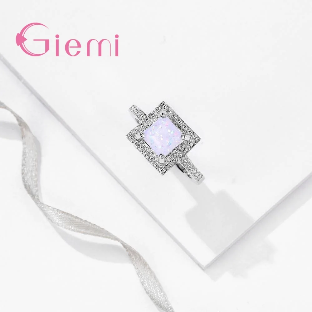 Классические свадебные украшения винтажные Квадратные Кольца из стерлингового