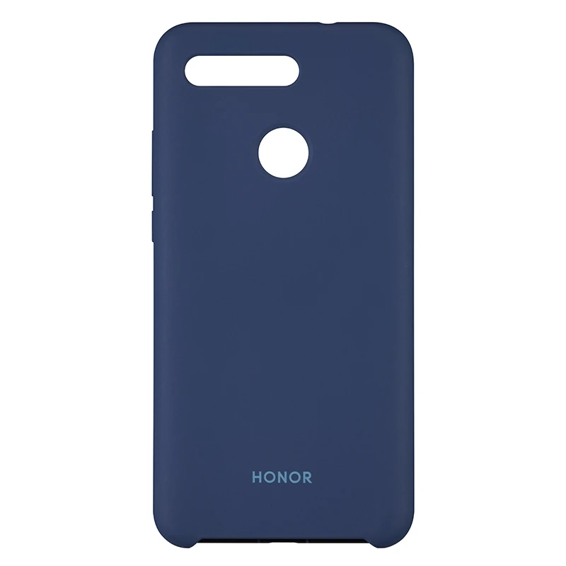 Honor вид 20 официальный жидкий силикон Honor V20 чехол 6,4 дюймов PCT-AL10 протектор задней крышки корпуса - Цвет: Синий