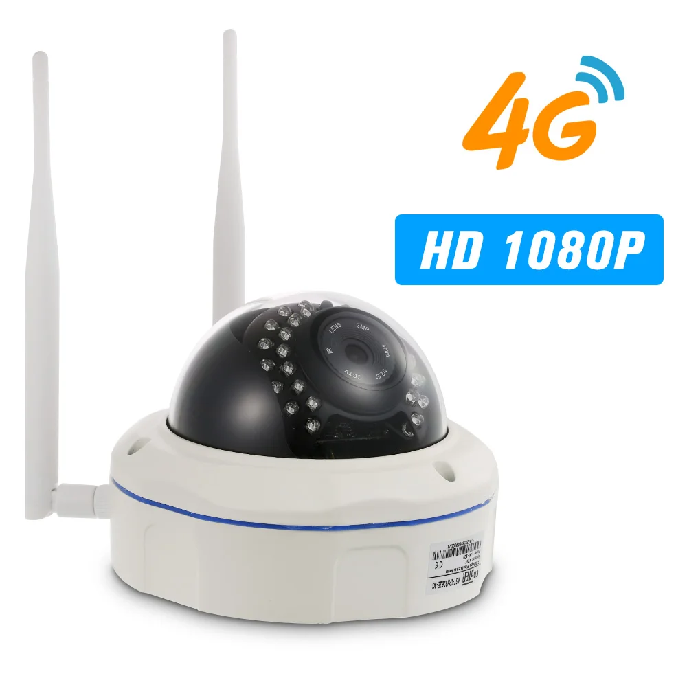 1080P 4G Беспроводной IP Камера IR CUT Ночное видение 3G GSM на открытом воздухе