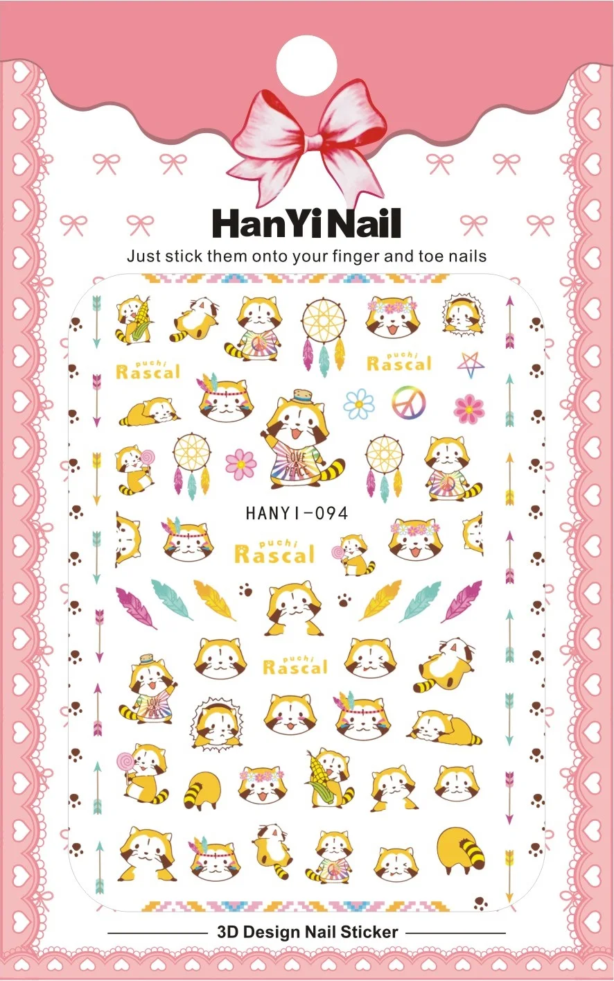 HANYI094 HanYiNail, 080-103, новинка, милый маленький элемент, мультяшная мышка, котенок, наклейки для ногтей, Harajuku, наклейки для ногтей, наклейки для маникюра, наклейки s - Цвет: HANYI094