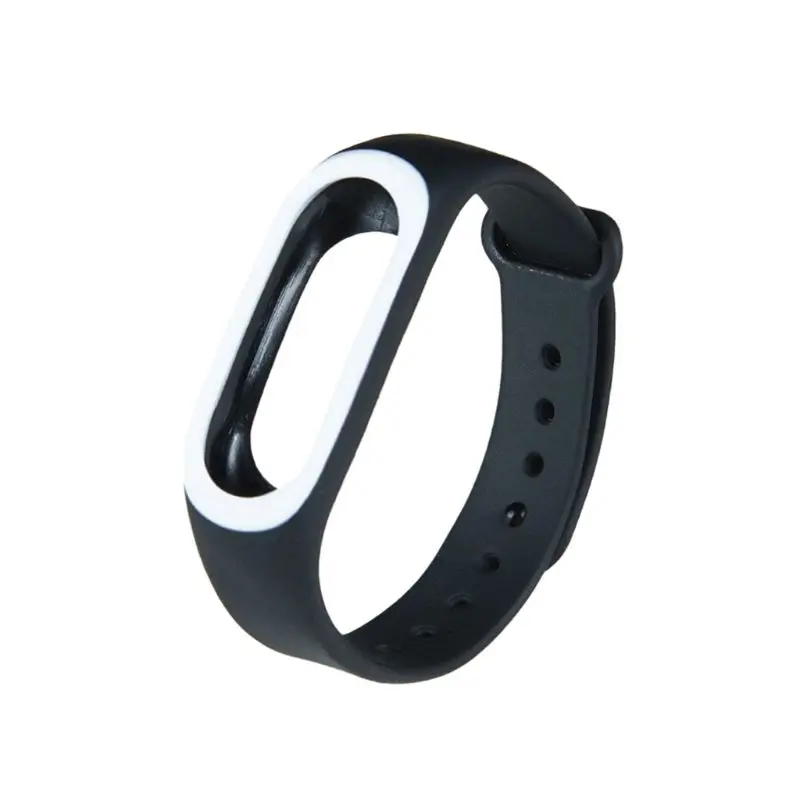 Силиконовые Красочные Браслет спорта ремешок для Xiaomi Эй плюс Smartband - Цвет: BK