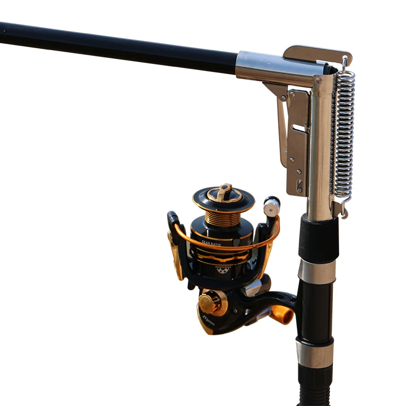 1.8m 2.1m 2.4m 2.7m Automatic Fishing Rod Stainless Steel Spinning Telescopic Automatic Spring Fishing Pole Fishing Tackle Pesca