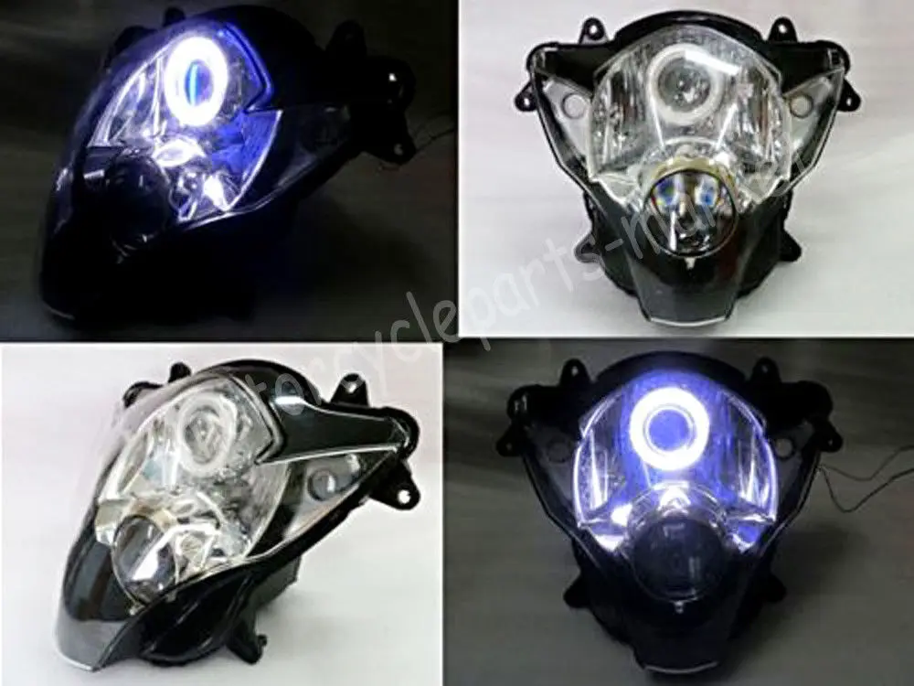 Мотоцикл синий Демон глаз белый Ангел HID фара в сборе для Suzuki GSXR 600 750 GSXR600 GSXR750 2006-2007
