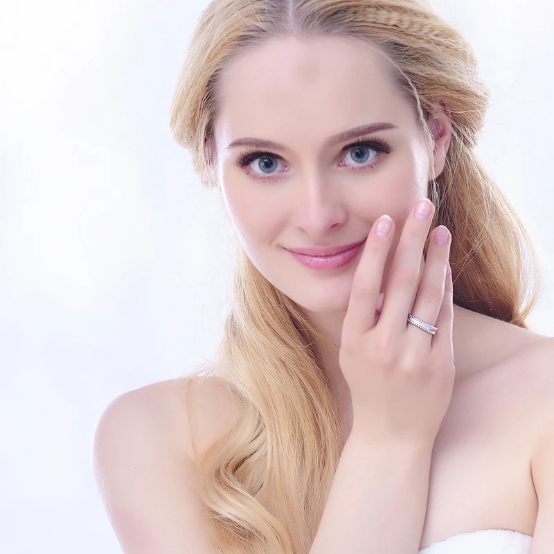 Модные новые женские хрустальные кольца белого цвета классические простые