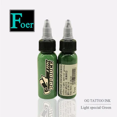 Light special Green O.G микроблейдинг пигмент чернила для татуажа Перманентный макияж Пигмент зеленая Группа 1 унция/30 мл Краска для татуировки боди-арт краски - Цвет: Light special Green