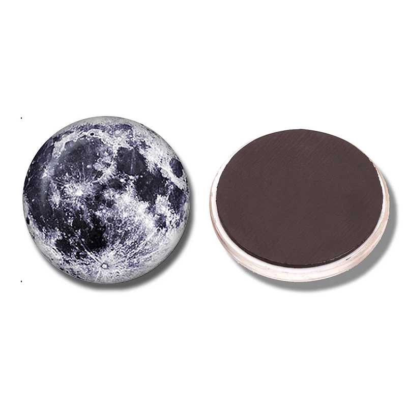 1 шт. Луна фото 30 мм магнит на холодильник и Вселенная стеклянная зеркальная