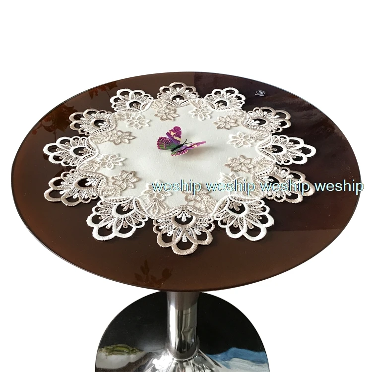 Белая кружевная Роскошная ткань с вышивкой художественный Европейский Стиль