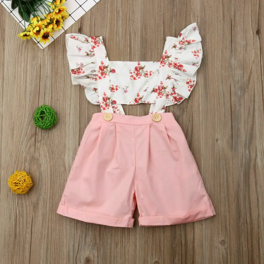 IMCUTE розовый цветочный комбинезон для детей короткий маленьких девочек цельный с