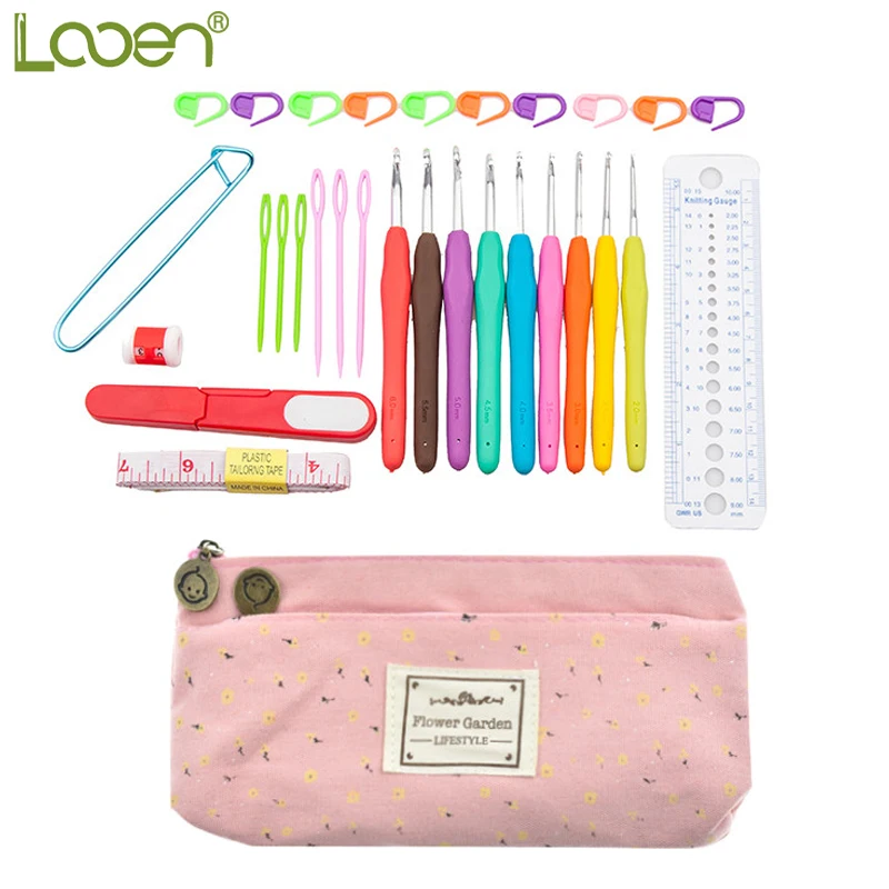 Looen бренд 30 шт./компл. эргономичные пластиковые ручки крючки для вязания крючком