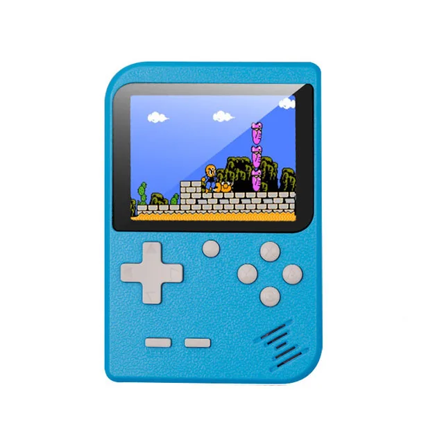 Blue Мини портативная игровая консоль 8-Bit 2,8 в цветной ЖК-экран детский видео Портативный игровой плеер встроенный 128 игр на ТВ - Цвет: Blue