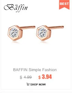 BAFFIN Мини Настоящее 925 пробы серебряные круглые серьги-гвоздики Простой Модный золотой пирсинг для женщин мужчин пара ювелирных изделий