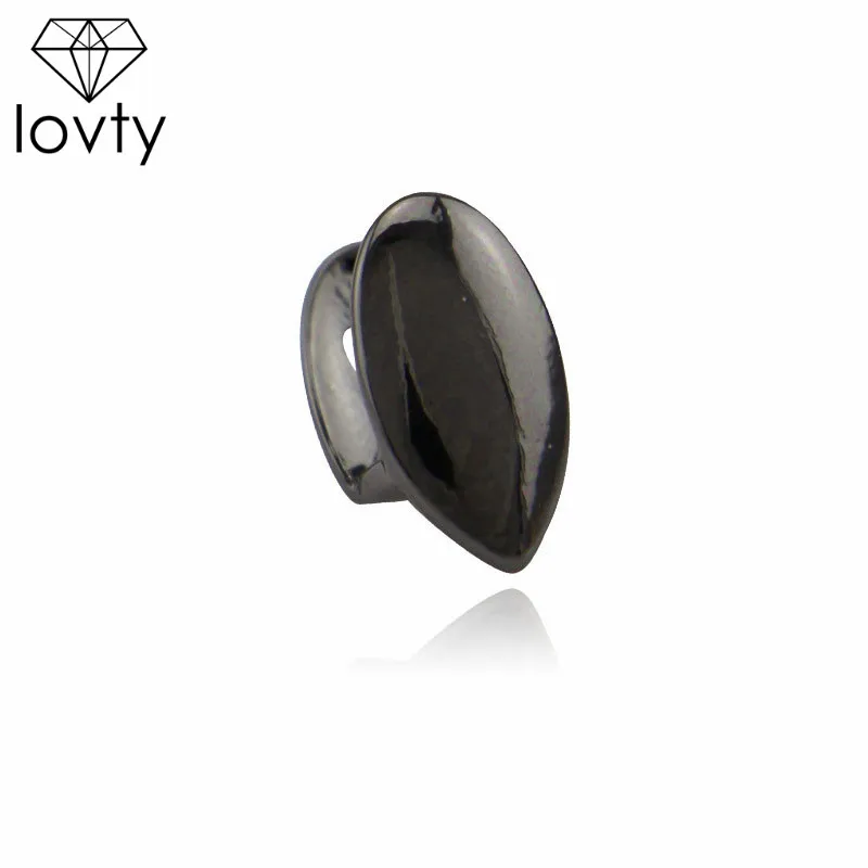 1 PC black Lovty хип хоп золотые зубы Grillz верхние и нижние грили зубной рта Панк зубы шапки Косплей вечерние зуб Рэппер Украшения для тела подарок - Окраска металла: 1 PC black