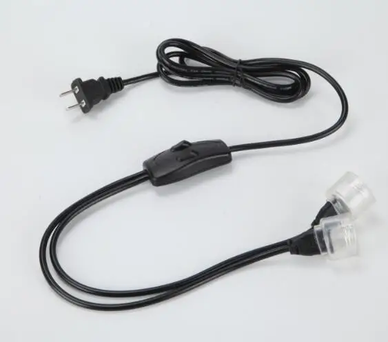 

waterproof double head t8 g13 lamp holder with switch and plug for aquarium, led light tube etc